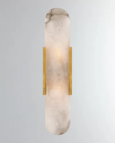 Visual Comfort Signature Melange Elongated Sconce By Kelly Wearstler In Antique Brass