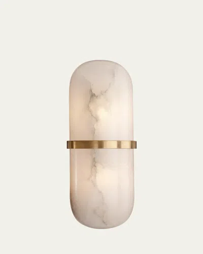 Visual Comfort Signature Melange Pill Form Sconce By Kelly Wearstler In Antique Brass