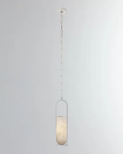 Visual Comfort Signature Melange Small Elongated Pendant By Kelly Wearstler In Polished Nickel