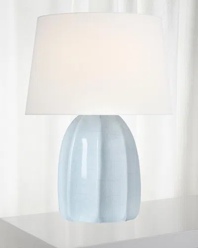 Visual Comfort Signature Melanie 12" Cordless Accent Lamp By Barbara Barry In Blue