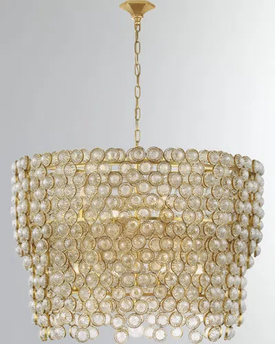 Visual Comfort Signature Milazzo Large Waterfall Chandelier By Julie Neill In Gold