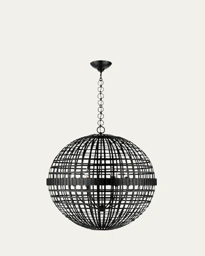 Visual Comfort Signature Mill Large Globe Lantern By Aerin In Black