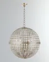 Visual Comfort Signature Mill Large Globe Lantern By Aerin In Silver