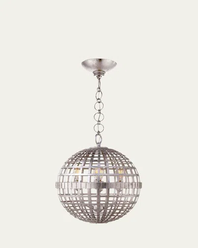 Visual Comfort Signature Mill Small Globe Lantern By Aerin In Silver