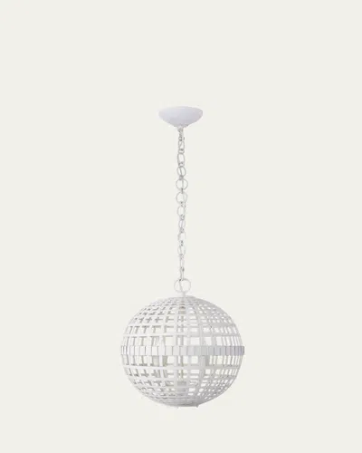 Visual Comfort Signature Mill Small Globe Lantern By Aerin In White