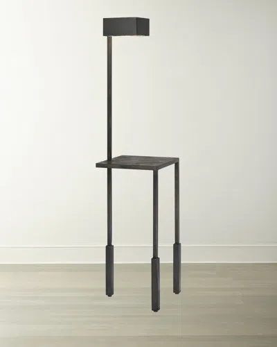 Visual Comfort Signature Nimes Tray Table Floor Lamp By Kelly Wearstler In Bronze