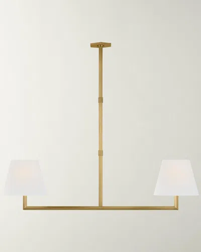 Visual Comfort Signature Olivier 65" Linear Chandelier By Paloma Contreras In Gold