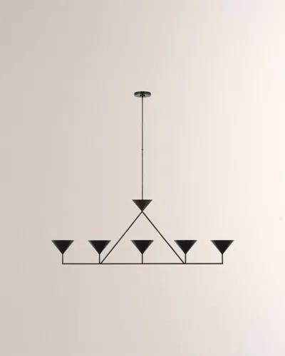 Visual Comfort Signature Orsay Xl 5-light Linear Chandelier By Paloma Contreras In Bronze