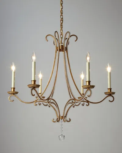 Visual Comfort Signature Oslo Chandelier By Chapman & Myers In Gilded Iron