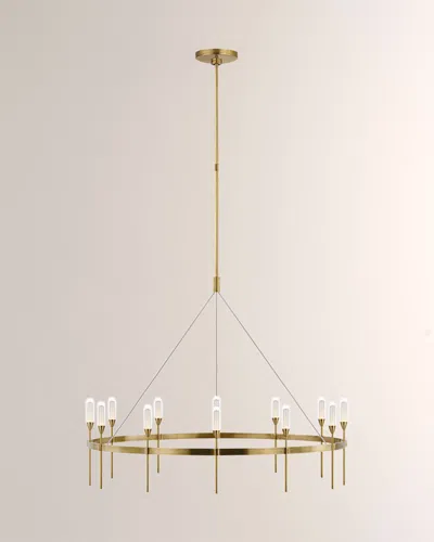 Visual Comfort Signature Overture Xl Ring Chandelier By Peter Bristol In Gold