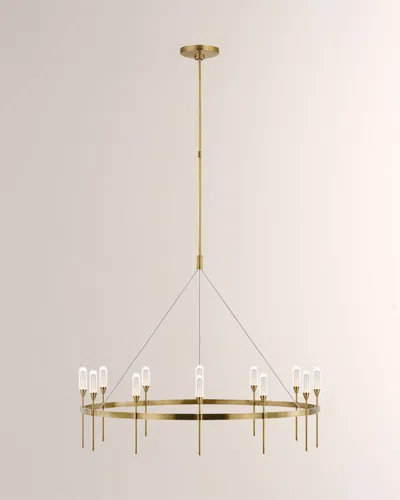 Visual Comfort Signature Overture Xl Ring Chandelier By Peter Bristol In Brass