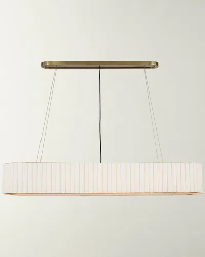 Visual Comfort Signature Palati 54" 8-light Linear Chandelier By Ian K. Fowler In Hand-rubbed Antique Brass