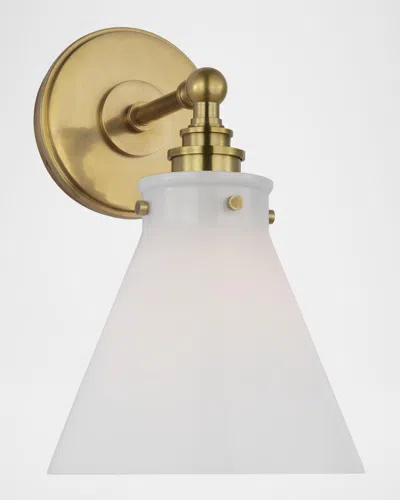 Visual Comfort Signature Parkington Small Single Wall Light By Fisher Weisman In White
