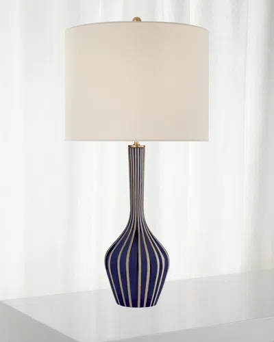 Visual Comfort Signature Parkwood Large Table Lamp In Blue