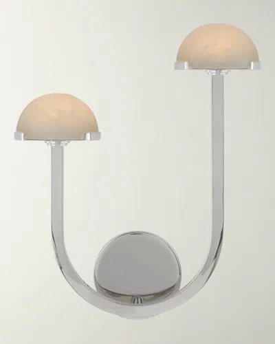 Visual Comfort Signature Pedra 15" Asymmetrical Left Sconce By Kelly Wearstler In Polished Nickel