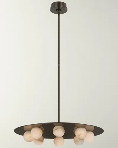 Visual Comfort Signature Pertica 24" 8-light Chandelier By Kelly Wearstler In Mirrored Bronze
