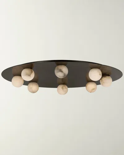 Visual Comfort Signature Pertica 30" 8-light Flush Mount By Kelly Wearstler In Mirrored Bronze