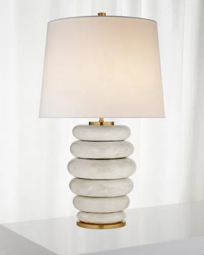 Visual Comfort Signature Phoebe Stacked Table Lamp By Kelly Wearstler In Antique White