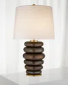 Visual Comfort Signature Phoebe Stacked Table Lamp By Kelly Wearstler In Crystal Bronze