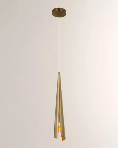 Visual Comfort Signature Piel Delicate Wrapped Pendant By Kelly Wearstler In Antique-burnished Brass