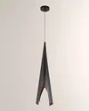 Visual Comfort Signature Piel Medium Wrapped Pendant By Kelly Wearstler In Bronze