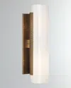 Visual Comfort Signature Precision Cylinder Sconce By Kelly Wearstler In Antique Brass