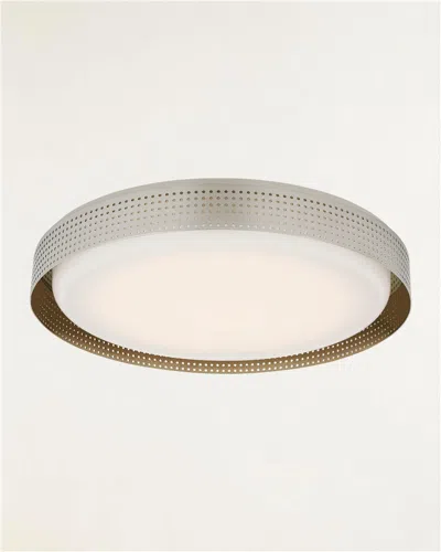 Visual Comfort Signature Precision Shallow Round Flush Mount By Kelly Wearstler In Polished Nickel