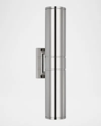 Visual Comfort Signature Provo 20" Canister Wall Light By Chapman & Myers In Silver