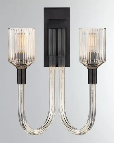 Visual Comfort Signature Reverie Double Sconce By Kelly Wearstler In Bronze