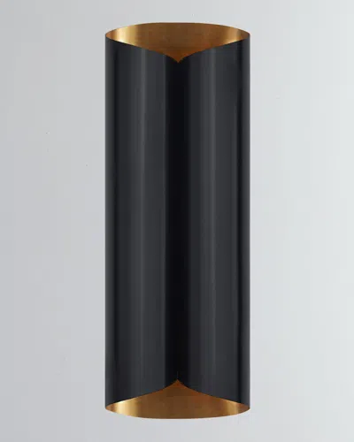 Visual Comfort Signature Selfoss Large Sconce By Aerin In Black And Gold
