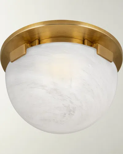 Visual Comfort Signature Serein Petite Flush Mount By Aerin In Antq Brass
