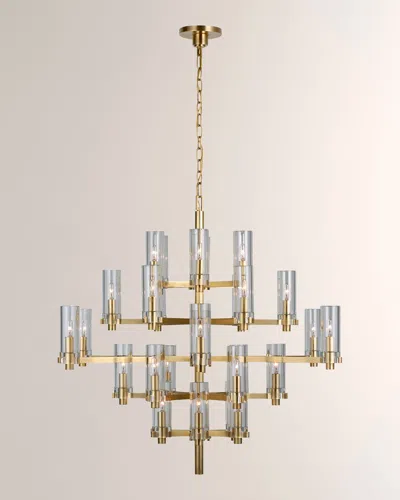 Visual Comfort Signature Sonnet Large Chandelier By Chapman & Myers In Antique Brass