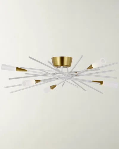 Visual Comfort Signature Stellar Flush Mount By Chapman & Myers In White