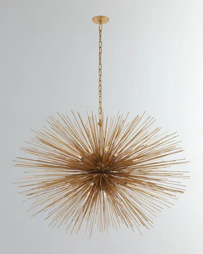 Visual Comfort Signature Strada Large Oval Chandelier By Kelly Wearstler In Gold