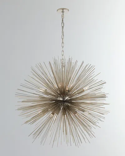 Visual Comfort Signature Strada Large Round Chandelier By Kelly Wearstler In Polished Nickel