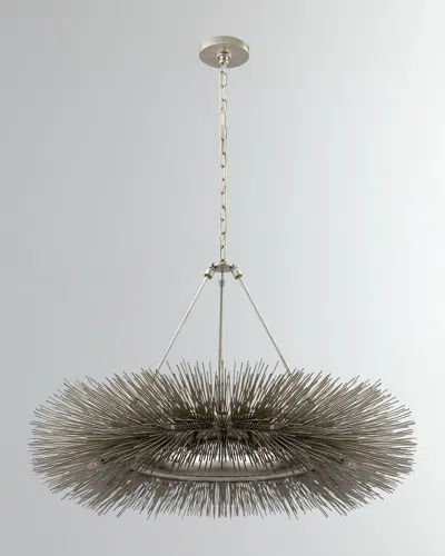 Visual Comfort Signature Strada Ring Chandelier By Kelly Wearstler In Burnished Silver