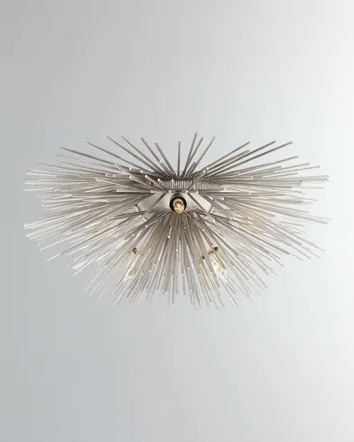 Visual Comfort Signature Strada Small Flush Mount By Kelly Wearstler In White