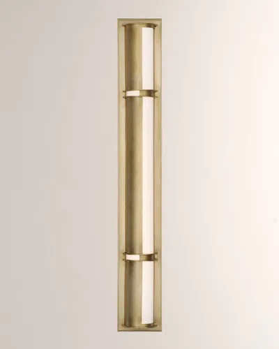 Visual Comfort Signature Strever Shielded Bath Light By Ralph Lauren In Natural Brass