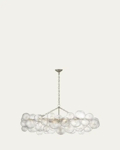 Visual Comfort Signature Talia Medium Linear Chandelier By Julie Neill In Silver