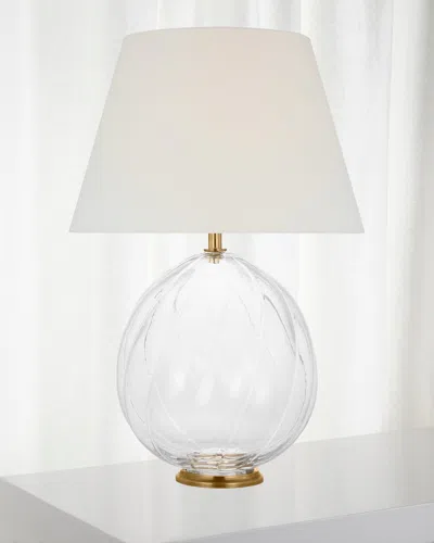 Visual Comfort Signature Talia Medium Table Lamp By Julie Neill In Clear Glass