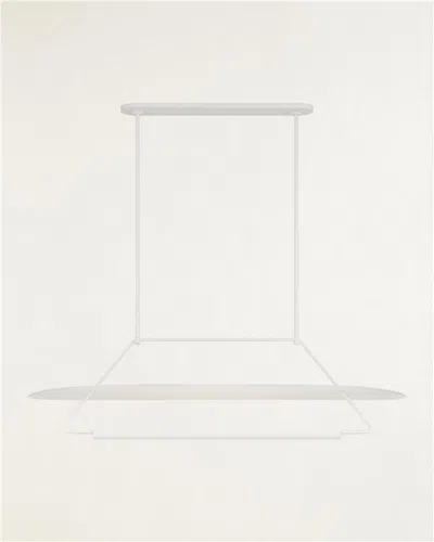 Visual Comfort Signature Teline 54" Oval Linear Chandelier By Kelly Wearstler In White