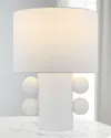 Visual Comfort Signature Tiglia Low Table Lamp By Kelly Wearstler In Plaster White