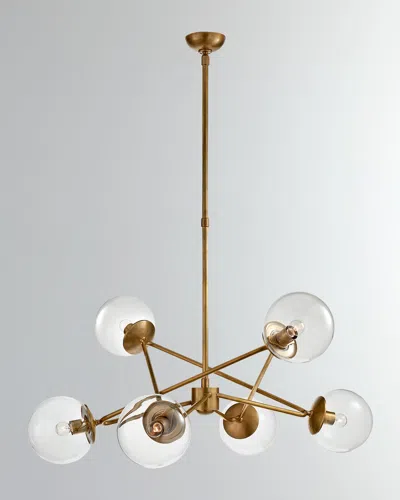 Visual Comfort Signature Turenne Large Dynamic Chandelier By Aerin In Antique Brass
