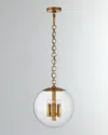 Visual Comfort Signature Turenne Medium Globe Pendant By Aerin In Polished Nickel