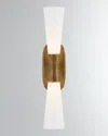 Visual Comfort Signature Utopia Large Double Bath Sconce By Kelly Wearstler In Gold