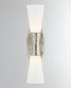 Visual Comfort Signature Utopia Small Double Bath Sconce By Kelly Wearstler In Polished Nickel