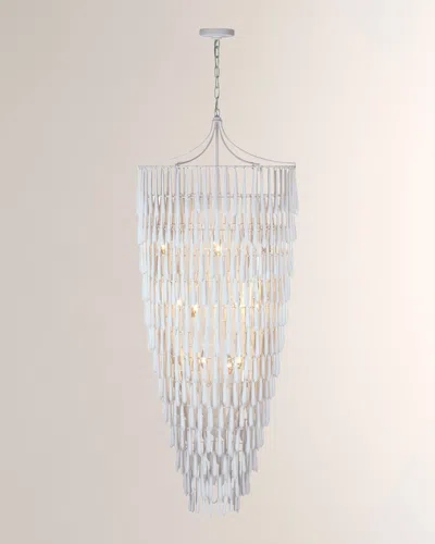 Visual Comfort Signature Vacarro Tall Cascading Chandelier By Julie Neill In White