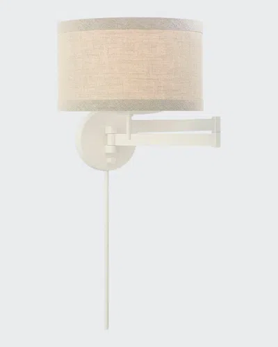 Visual Comfort Signature Walker Swing Arm Sconce In White