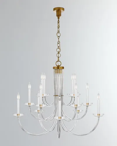 Visual Comfort Signature Wharton Chandelier By Aerin In Polished Nickel