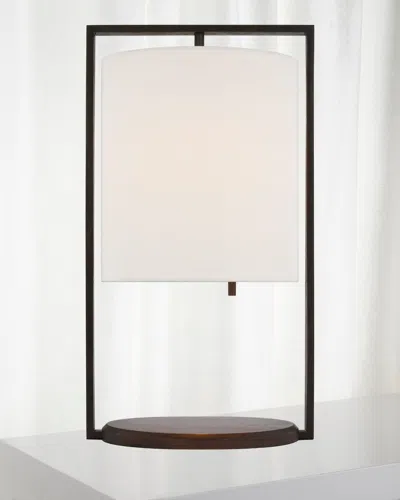 Visual Comfort Signature Zenz 21" Table Lamp By Ray Booth In Warm Iron/dark Walnut